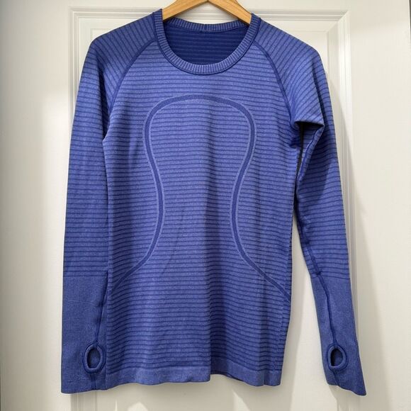 Lululemon Shirt Womens 8 Swiftly Tech Long Sleeve Thumbhole Yoga Running Gym - Picture 1 of 4
